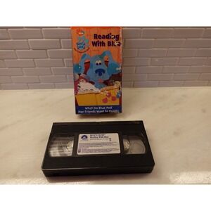 Blues Clues Reading with Blue VHS 2002 Vocabulary Literacy Word Games TESTED